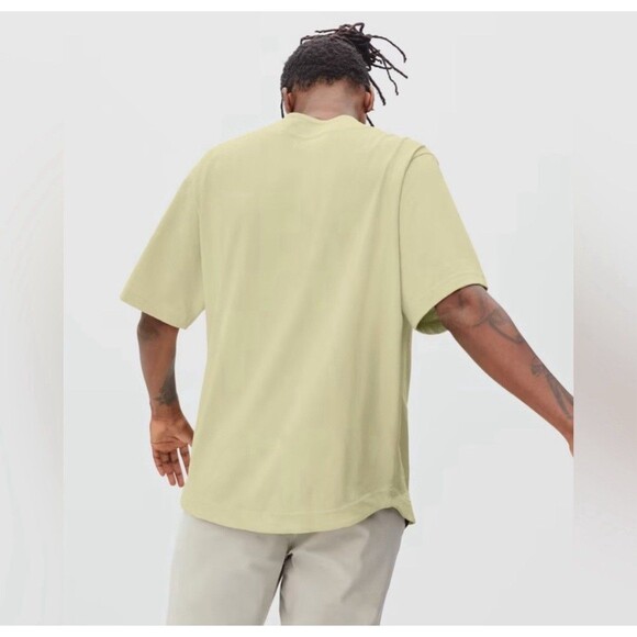 Everlane Baseball Shirt Mens XXL Green Premium Weight Button Front Short Sleeve - Picture 9 of 12